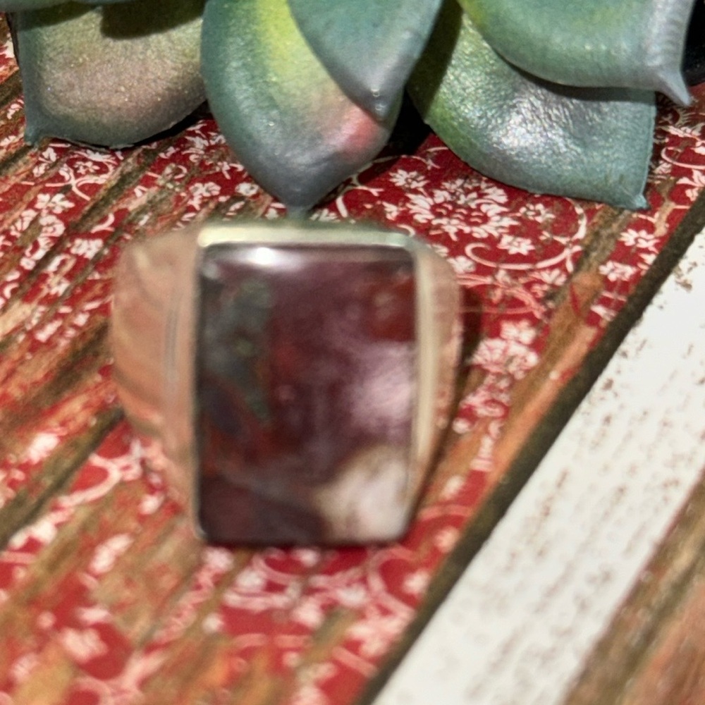 Crazy Lace Agate Silver Ring - image 2